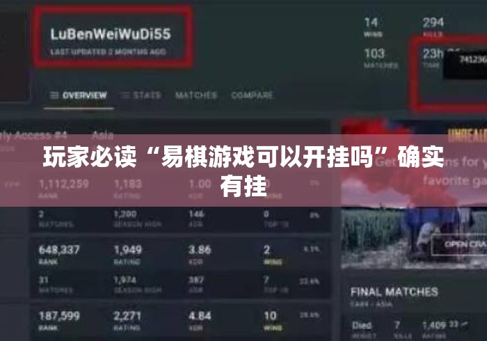 玩家必读“易棋游戏可以开挂吗	”确实有挂