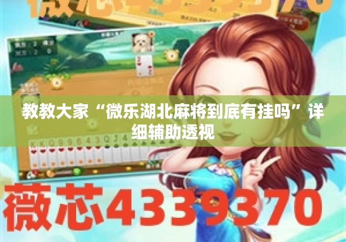 教教大家“微乐湖北麻将到底有挂吗”详细辅助透视