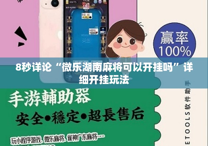 8秒详论“微乐湖南麻将可以开挂吗	”详细开挂玩法