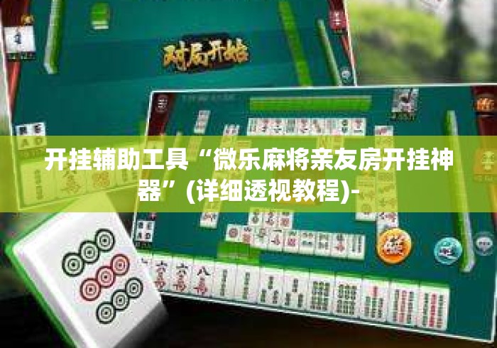 开挂辅助工具“微乐麻将亲友房开挂神器	”(详细透视教程)-