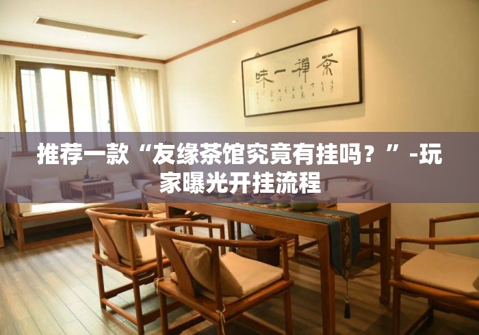 推荐一款“友缘茶馆究竟有挂吗？”-玩家曝光开挂流程
