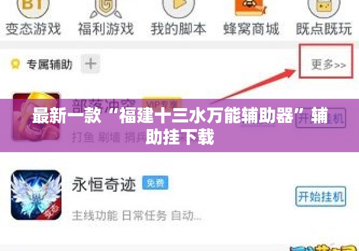 最新一款“福建十三水万能辅助器	”辅助挂下载