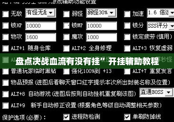 盘点决战血流有没有挂”开挂辅助教程