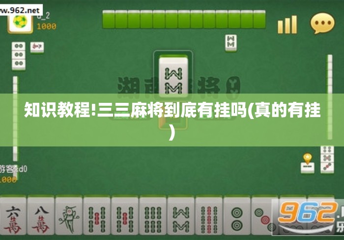 知识教程!三三麻将到底有挂吗(真的有挂)