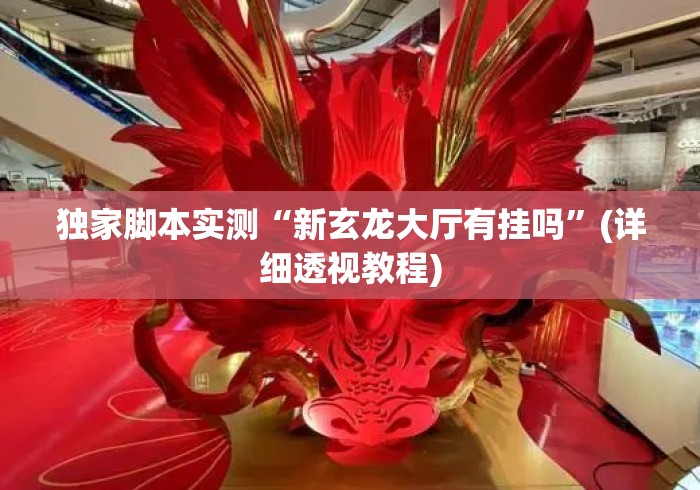 独家脚本实测“新玄龙大厅有挂吗”(详细透视教程)