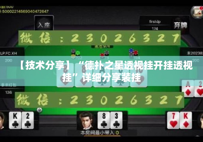 【技术分享】“德扑之星透视挂开挂透视挂”详细分享装挂