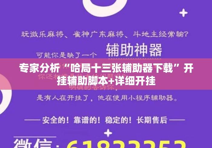 专家分析“哈局十三张辅助器下载”开挂辅助脚本+详细开挂