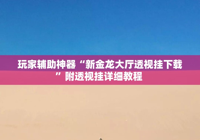玩家辅助神器“新金龙大厅透视挂下载”附透视挂详细教程 