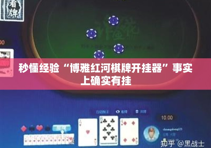 秒懂经验“博雅红河棋牌开挂器”事实上确实有挂