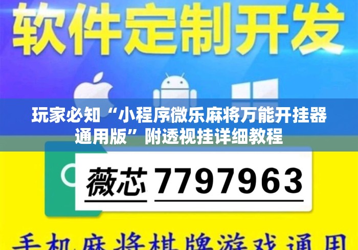 玩家必知“小程序微乐麻将万能开挂器通用版”附透视挂详细教程