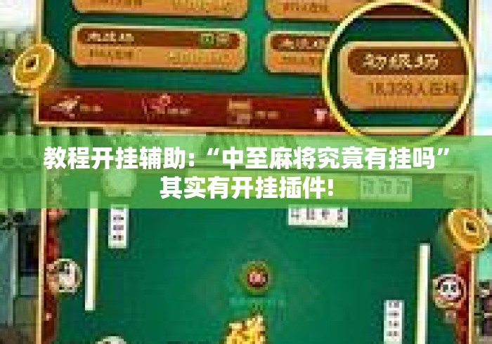 教程开挂辅助:“中至麻将究竟有挂吗	”其实有开挂插件!
