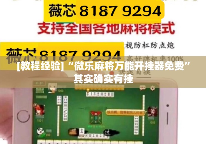 [教程经验]“微乐麻将万能开挂器免费”其实确实有挂