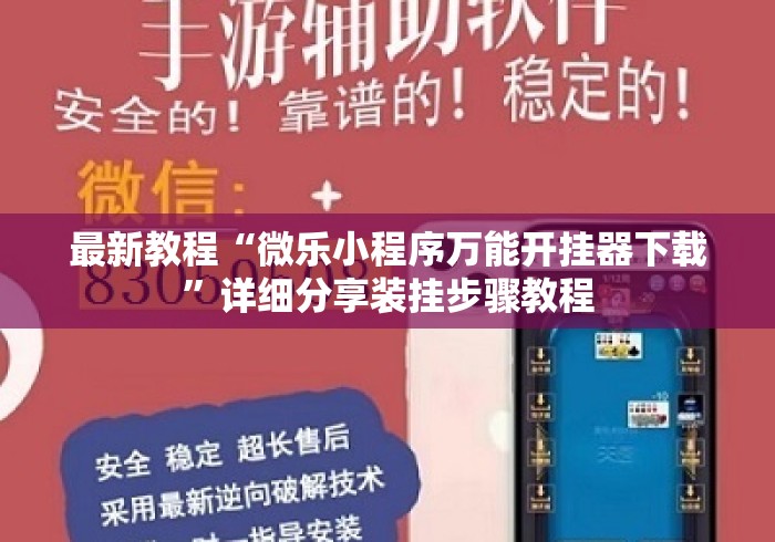 最新教程“微乐小程序万能开挂器下载”详细分享装挂步骤教程