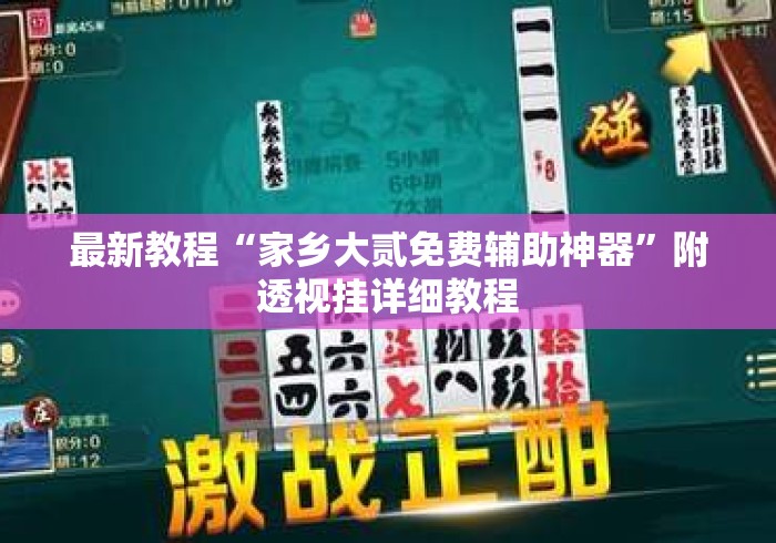 最新教程“家乡大贰免费辅助神器	”附透视挂详细教程