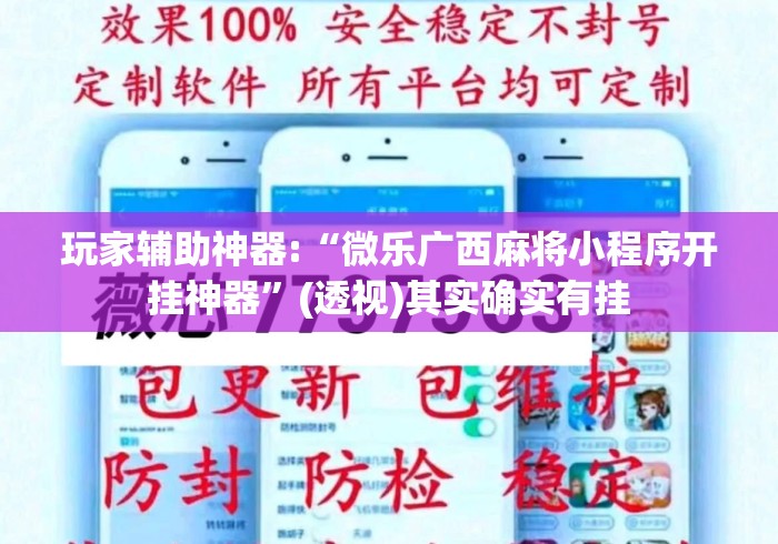 玩家辅助神器:“微乐广西麻将小程序开挂神器”(透视)其实确实有挂