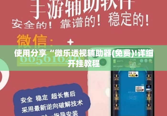 使用分享“微乐透视辅助器(免费)!详细开挂教程 使用分享“微乐透视辅助器(免费)!详细开挂教程