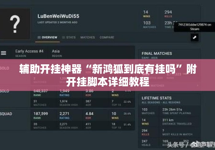 辅助开挂神器“新鸿狐到底有挂吗	”附开挂脚本详细教程