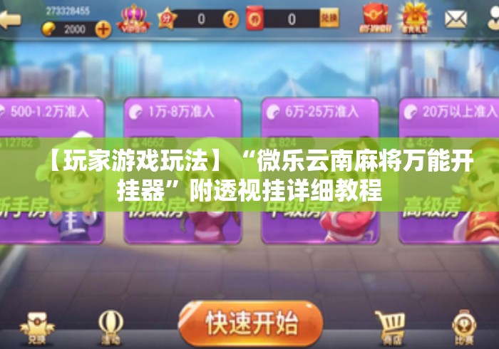 【玩家游戏玩法】“微乐云南麻将万能开挂器”附透视挂详细教程