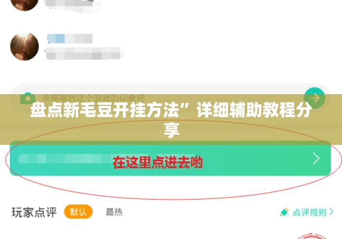 盘点新毛豆开挂方法	”详细辅助教程分享