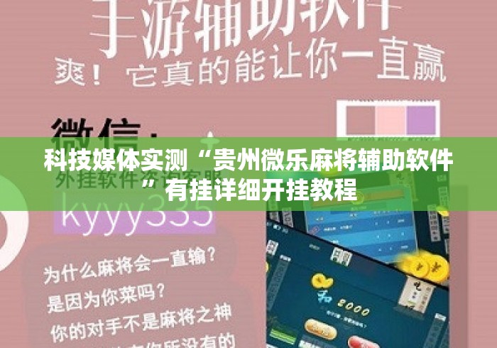 科技媒体实测“贵州微乐麻将辅助软件	”有挂详细开挂教程