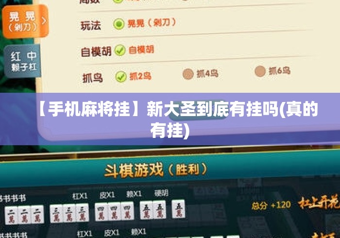 【手机麻将挂】新大圣到底有挂吗(真的有挂) 【手机麻将挂】新大圣到底有挂吗(真的有挂)