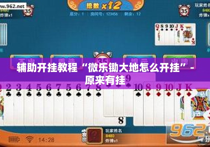 辅助开挂教程“微乐锄大地怎么开挂”-原来有挂