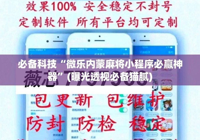 必备科技“微乐内蒙麻将小程序必赢神器”(曝光透视必备猫腻)