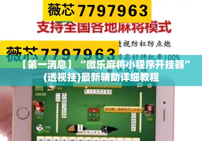 【第一消息】“微乐麻将小程序开挂器	”(透视挂)最新辅助详细教程