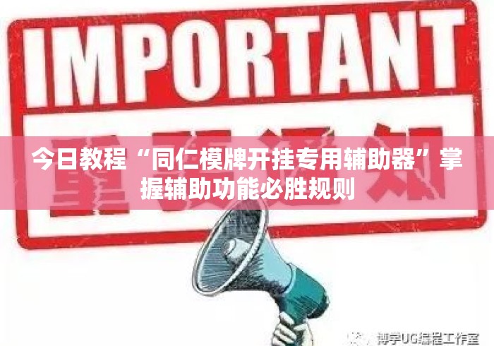 今日教程“同仁模牌开挂专用辅助器”掌握辅助功能必胜规则