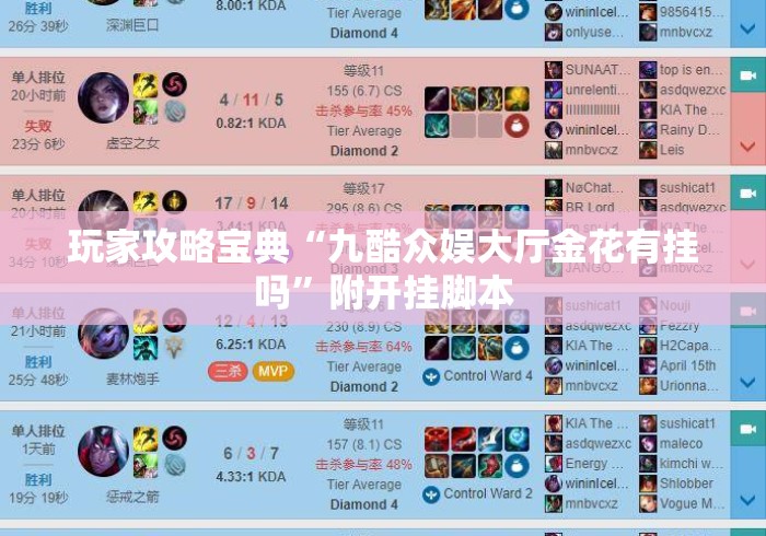 玩家攻略宝典“九酷众娱大厅金花有挂吗	”附开挂脚本