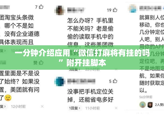 一分钟介绍应用“微信打麻将有挂的吗”附开挂脚本