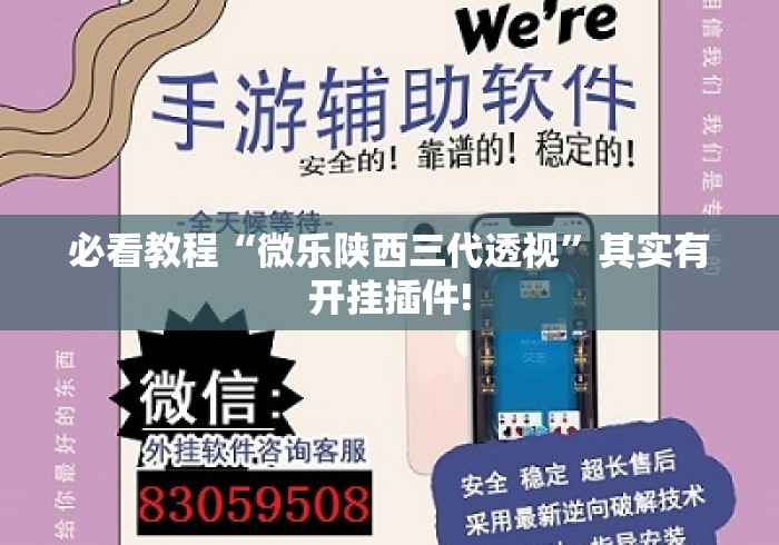 必看教程“微乐陕西三代透视	”其实有开挂插件!