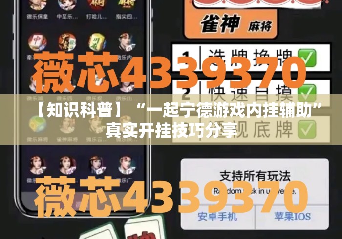【知识科普】“一起宁德游戏内挂辅助”真实开挂技巧分享