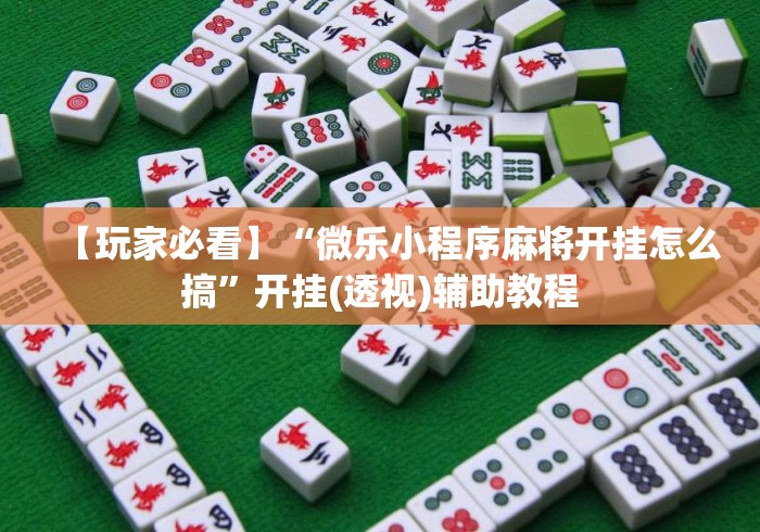 【玩家必看】“微乐小程序麻将开挂怎么搞”开挂(透视)辅助教程