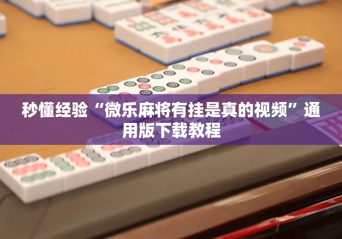 秒懂经验“微乐麻将有挂是真的视频”通用版下载教程
