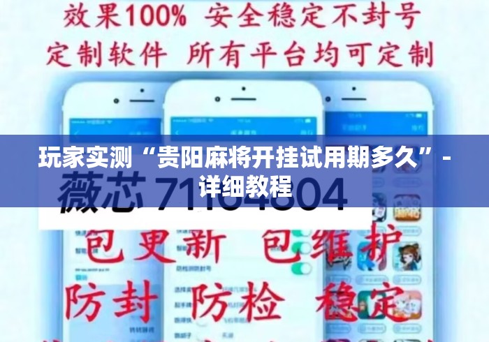 玩家实测“贵阳麻将开挂试用期多久”-详细教程