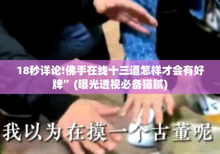 18秒详论!佛手在线十三道怎样才会有好牌”(曝光透视必备猫腻)