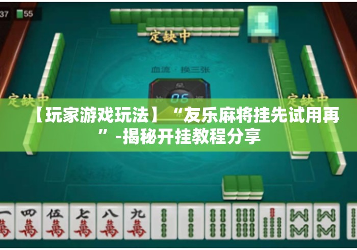 【玩家游戏玩法】“友乐麻将挂先试用再”-揭秘开挂教程分享
