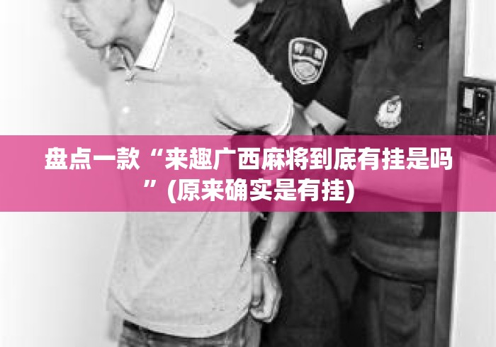 盘点一款“来趣广西麻将到底有挂是吗”(原来确实是有挂)
