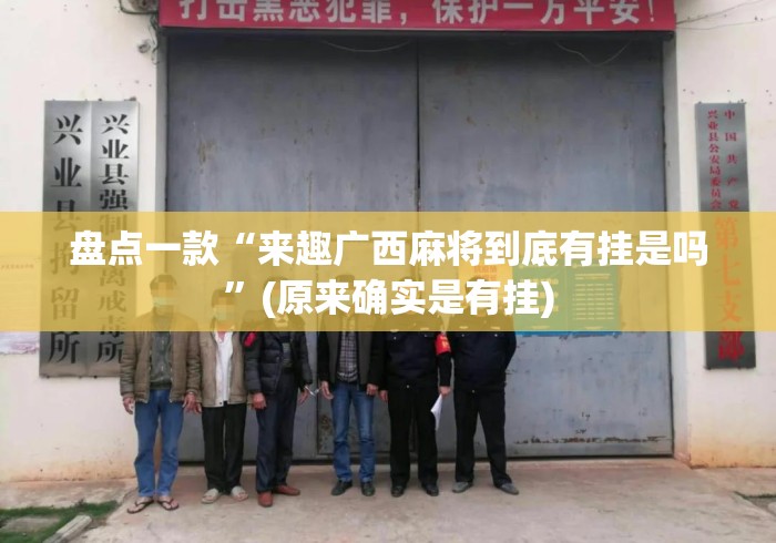 盘点一款“来趣广西麻将到底有挂是吗	”(原来确实是有挂)