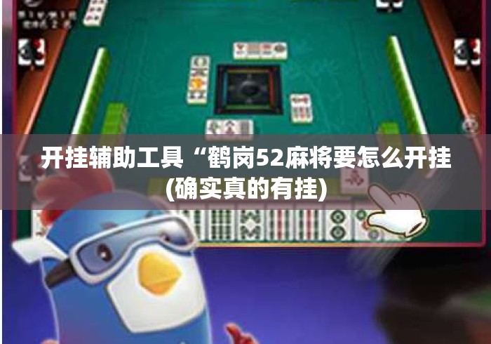 开挂辅助工具“鹤岗52麻将要怎么开挂(确实真的有挂)