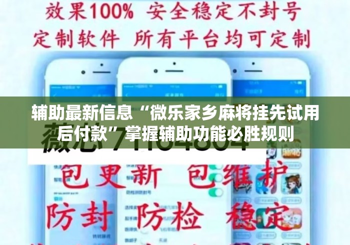 辅助最新信息“微乐家乡麻将挂先试用后付款”掌握辅助功能必胜规则