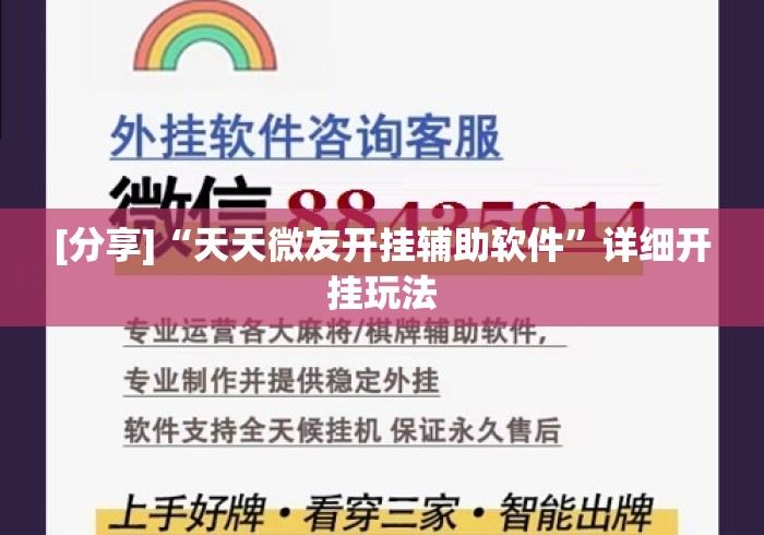 [分享]“天天微友开挂辅助软件”详细开挂玩法
