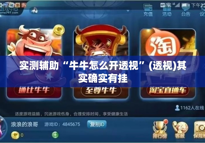 实测辅助“牛牛怎么开透视”(透视)其实确实有挂