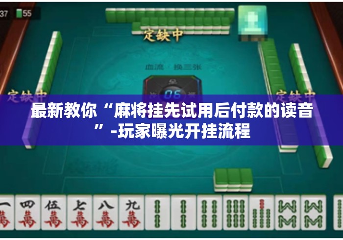 最新教你“麻将挂先试用后付款的读音”-玩家曝光开挂流程