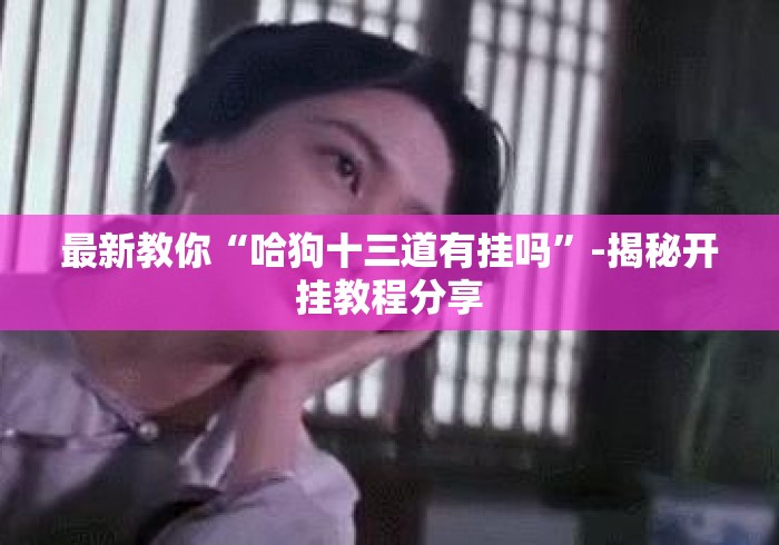 最新教你“哈狗十三道有挂吗”-揭秘开挂教程分享