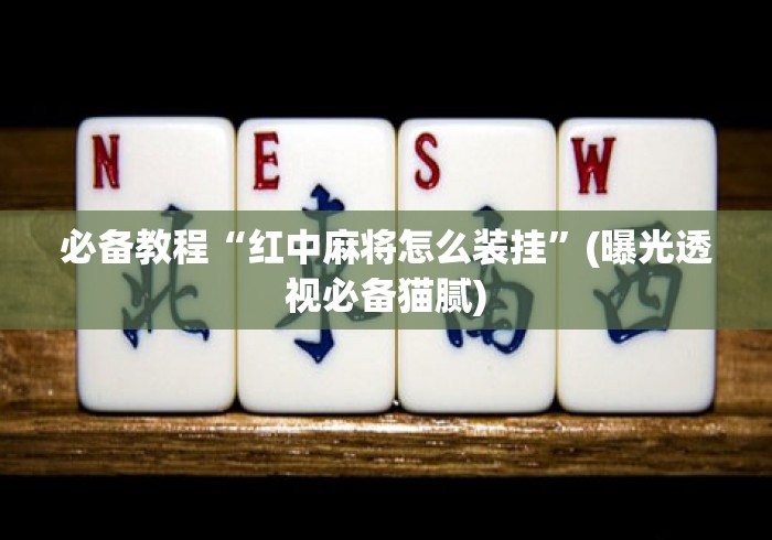 必备教程“红中麻将怎么装挂”(曝光透视必备猫腻)