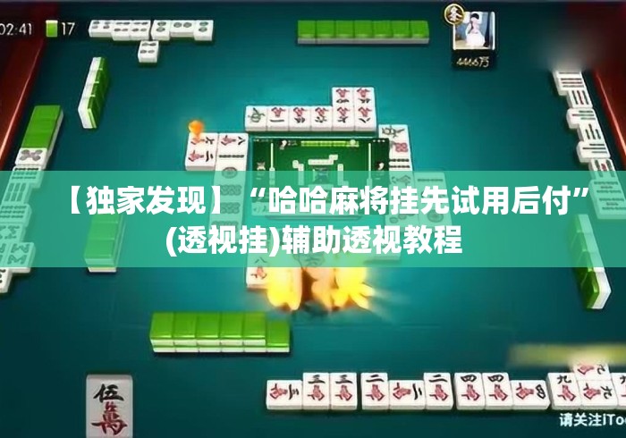 【独家发现】“哈哈麻将挂先试用后付”(透视挂)辅助透视教程