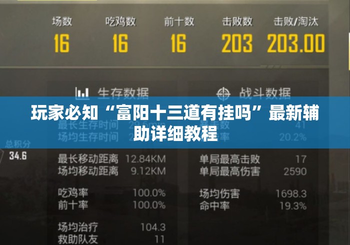 玩家必知“富阳十三道有挂吗”最新辅助详细教程