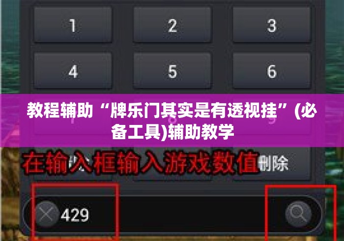 教程辅助“牌乐门其实是有透视挂”(必备工具)辅助教学